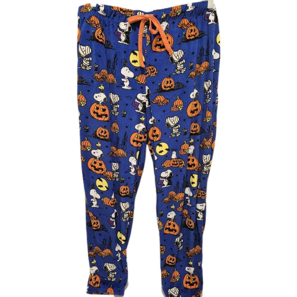 Peanuts SNOOPY Halloween Plush Sleep Joggers Women XL 16/18